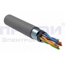 ITK Кабель витая пара F/UTP  кат.5E 4х2х0,52 solid PVC серый (305м) РФ/Т LC1-C5E04-311-T-P-R