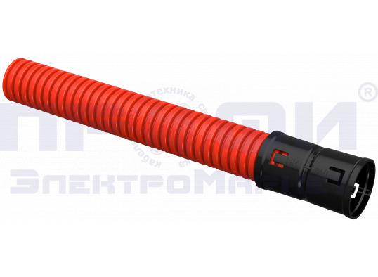 Труба гофр.двустенная ПНД d40 красная (50 м)
