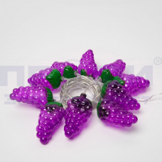 ULD-S0400-010/STB/2AA WHITE IP20 GRAPES гирлянда на батарейках 2АА "Виноград" 4м 10 диодов белая