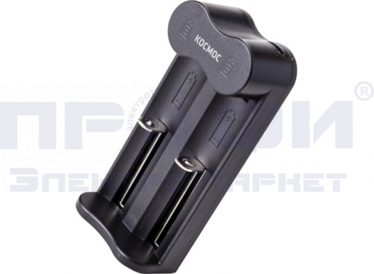 Зарядное устройство для Li-ion аккумуляторов КОС701USB 2 слота КОСМОС Зарядное устройство для Li-ion аккумуляторов КОС701USB 2 слота КОСМОС