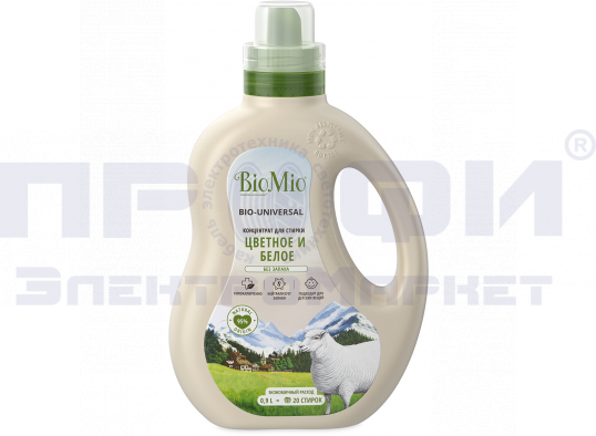 С/гель концентр BioMio Colors&Whites универсал БЕЗ ЗАПАХА 900мл/Splat/6