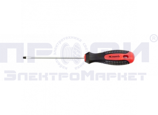 Отвертка Fusion, SL3,0 х 100 мм, CrV, 3-х компонентная рукоятка "anti slip" MATRIX (11408)