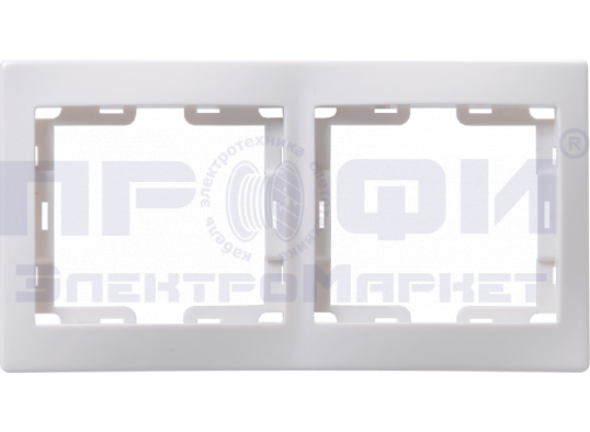 РГ-2-КБ Рамка 2местн. горизонт. КВАРТА (белый)