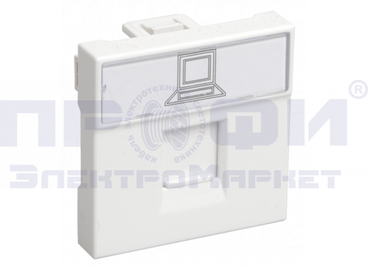 Розетка информационная RJ-45 UTP кат.5e, 2 модуля.  РКИ-20-00-П