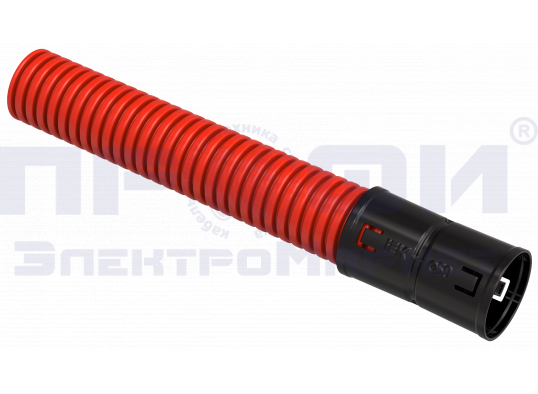 Труба гофр.двустенная ПНД d63 красная (50 м)